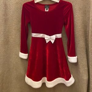 Red velvet Christmas dress